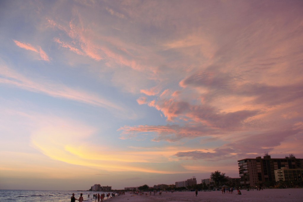 Sunset at the beach, St. Petersburg, FL