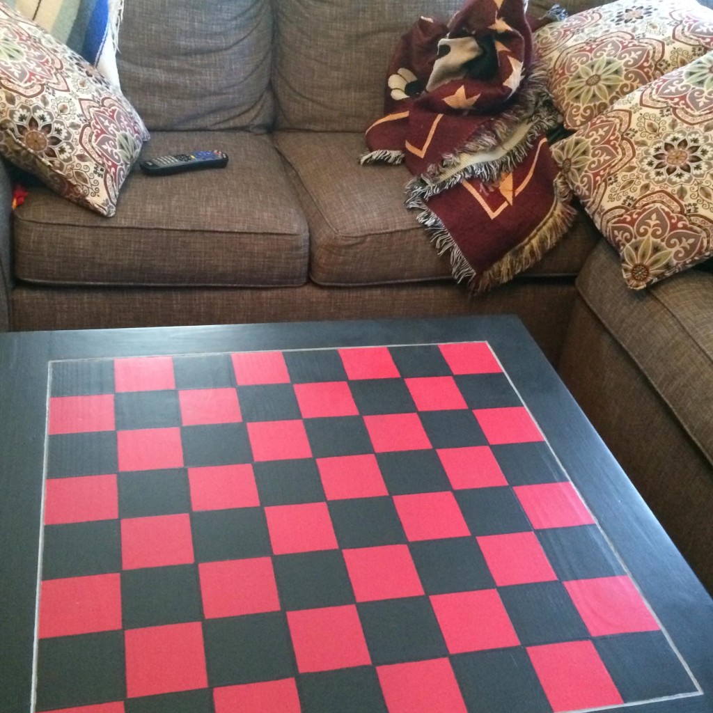 The checkerboard table. Fun for the whole family.